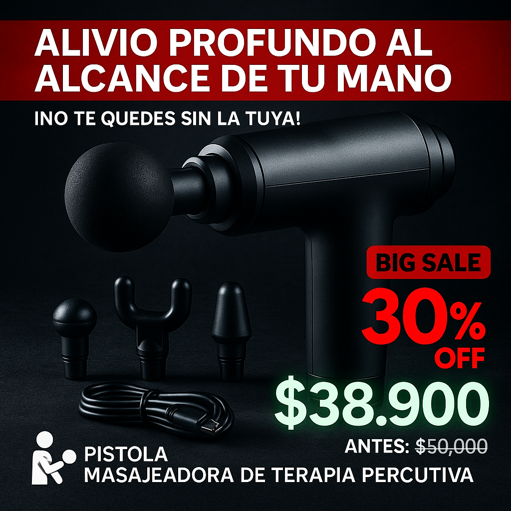 Pistola Masajeadora de terapia Percutiva