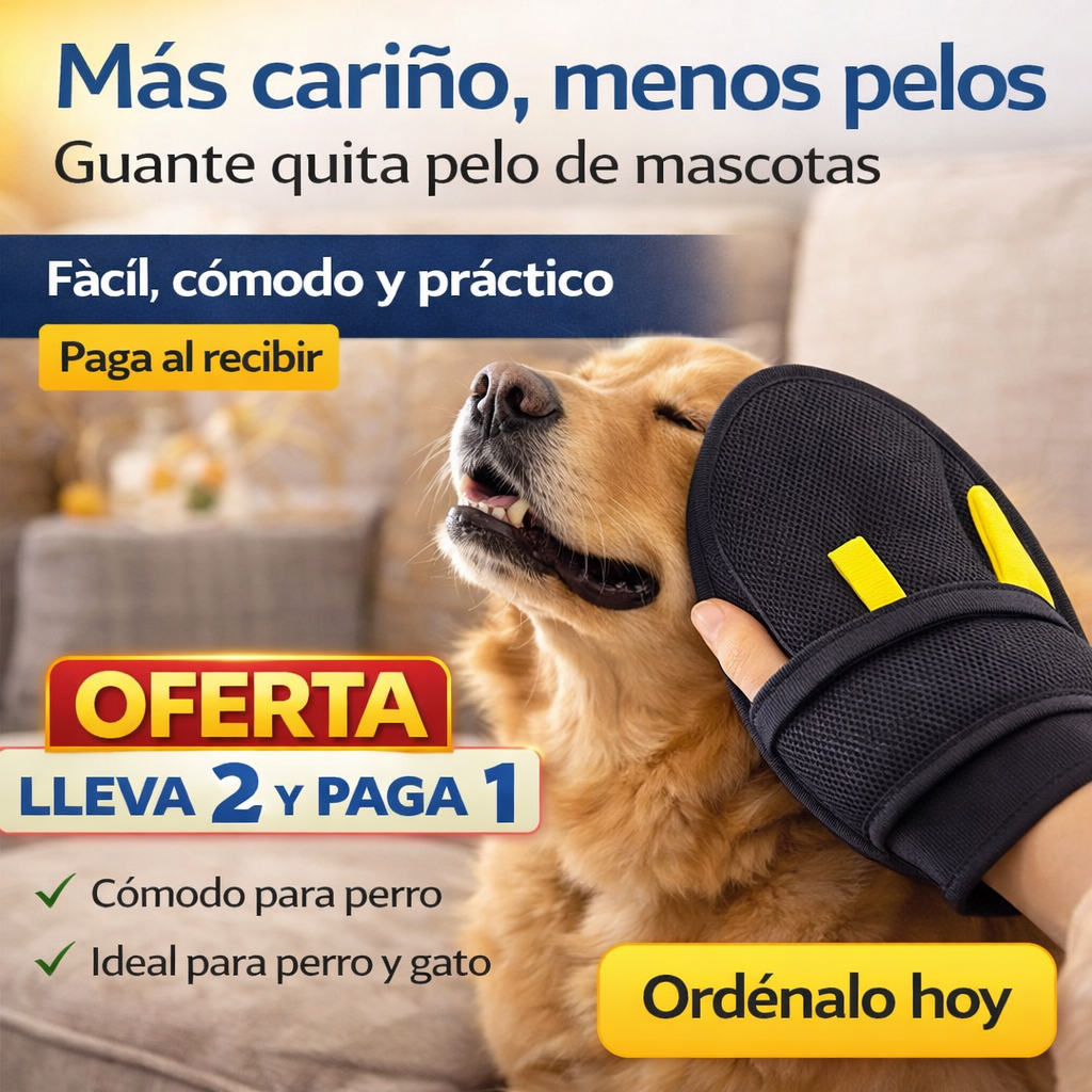 Guante Removedor de Pelo 2 en 1 - Negro