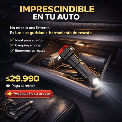 Linterna Multifuncional 4 En 1 Recargable