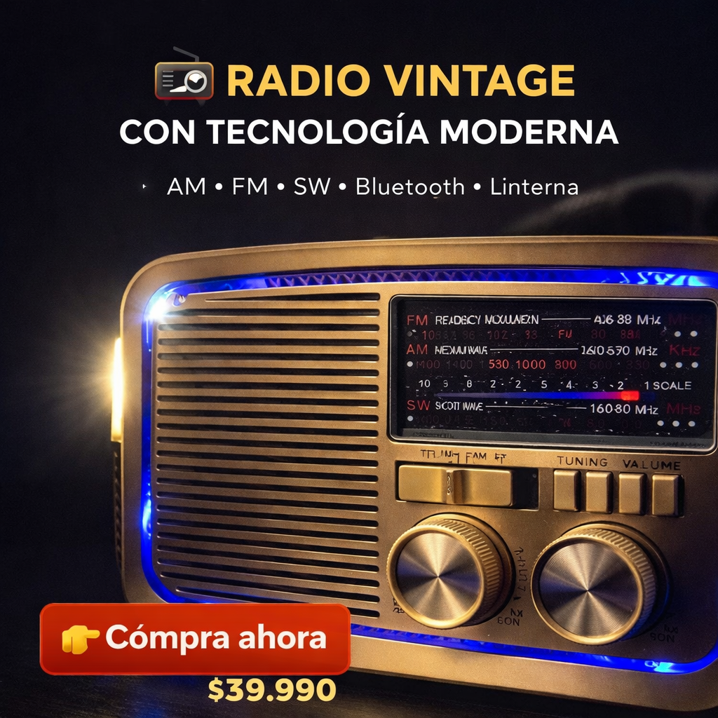 Radio Linterna Portátil Solar Bluetooth