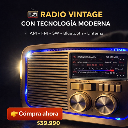 Radio Linterna Portátil Solar Bluetooth