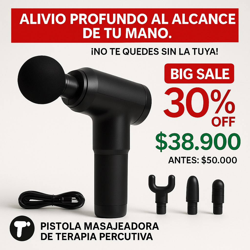 Pistola Masajeadora de terapia Percutiva