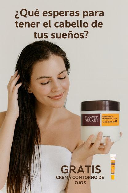 Mascarilla Tratamiento Capilar Colageno + Crema contorno de ojos (Gratis)