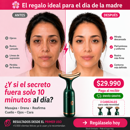 Masajeador Eléctrico Facial 3 en 1