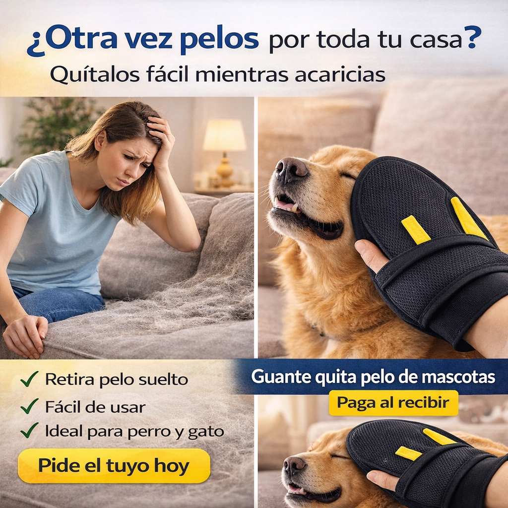 Guante Removedor de Pelo 2 en 1 - Negro