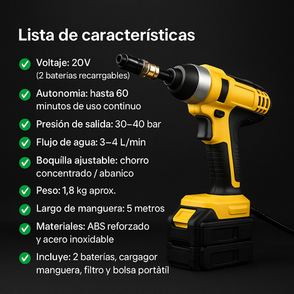 HIDROLAVADORA PORTATIL DOS BATERIAS
