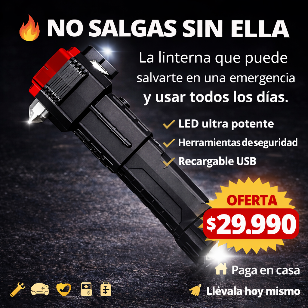 Linterna Multifuncional 4 En 1 Recargable