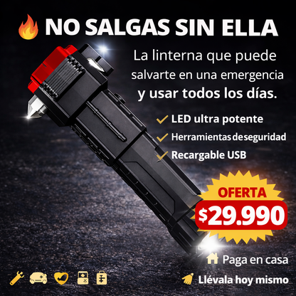 Linterna Multifuncional 4 En 1 Recargable